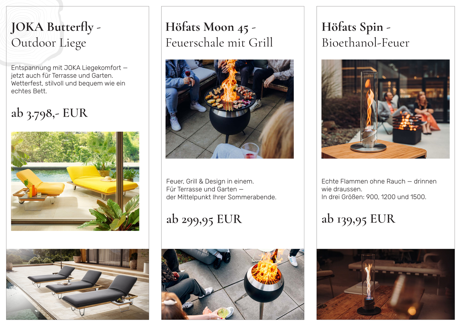 Outdoor Neuheiten April 2026 - caprice betten