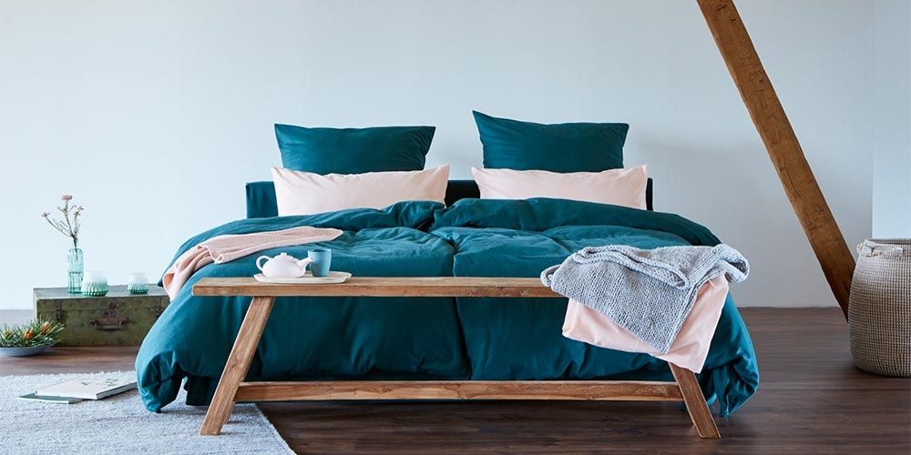 Cotonea Bettwäsche in pinken und blauen Farben